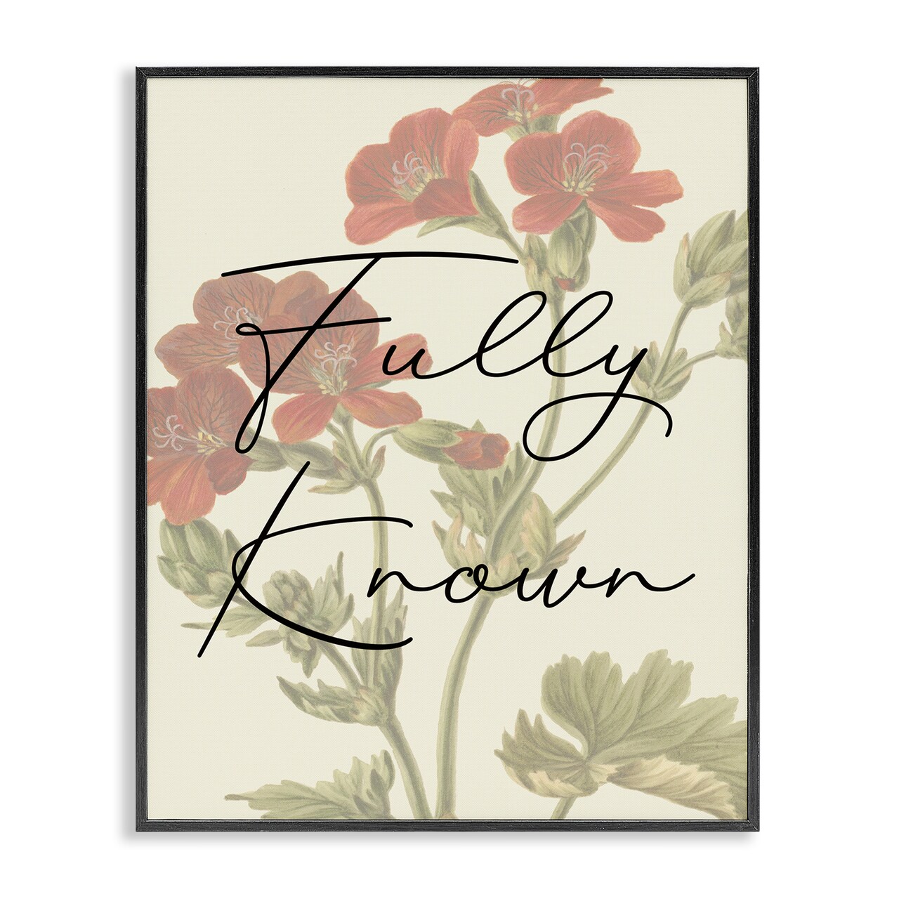 Stupell Industries Fully Known on Floral Framed Giclee Wall Art Design by Daphne Polselli